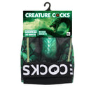 Creature Cocks Underwear Cockness Monster X Large featuring bold green scaly design and monster branding.