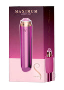 Swan Maximum Rechargeable Bullet Vibrator Pink Rose Gold packaging featuring sleek lipstick design.
