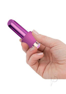 Swan Maximum Rechargeable Bullet Vibrator Pink Rose Gold held in hand, showcasing its sleek design and vibrant color.