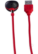 USB Magnetic Charge Cable in red for FUN FACTORY toys, featuring a secure magnetic connection for easy charging.