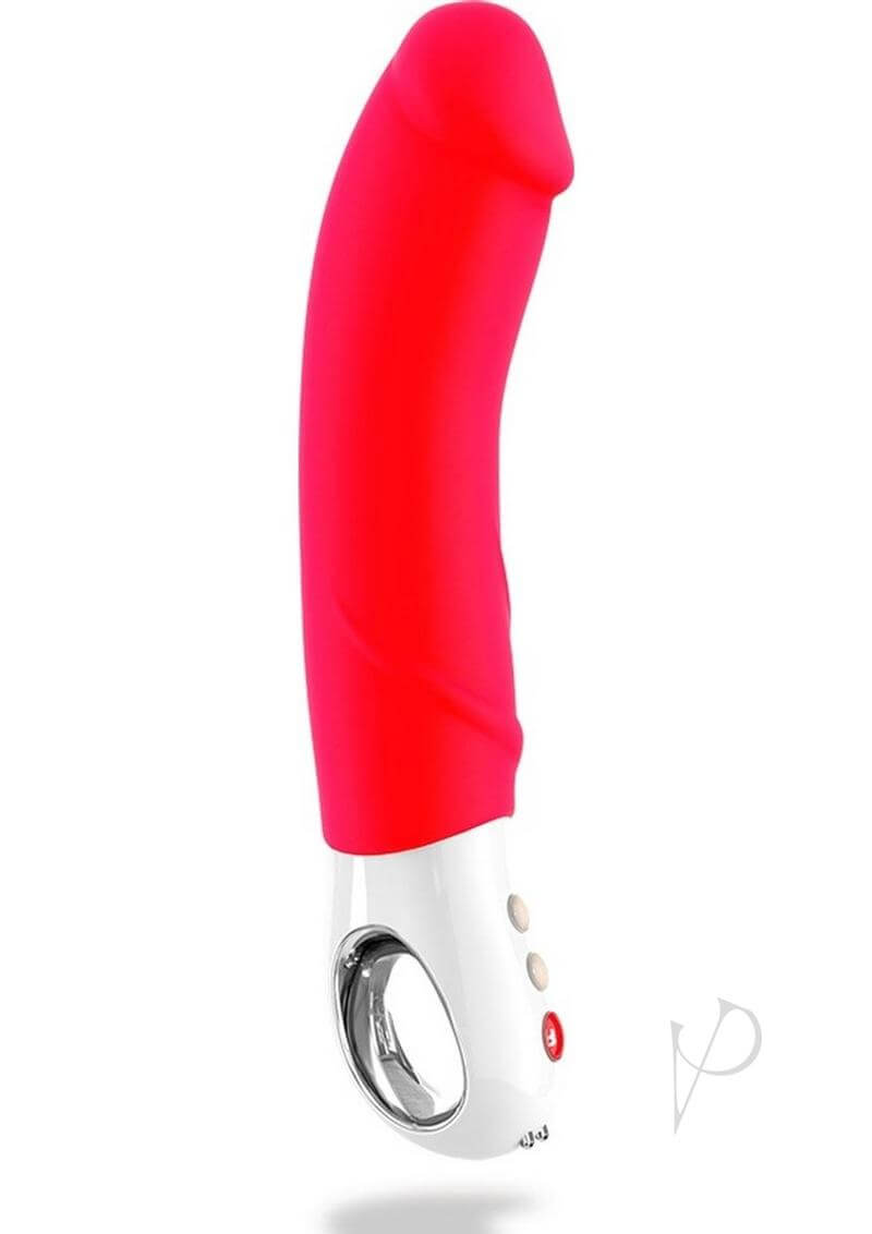 Fun Factory BIG BOSS G5 Vibrator, powerful in size with deep, rumbling vibrations for ultimate pleasure, red and white color design.