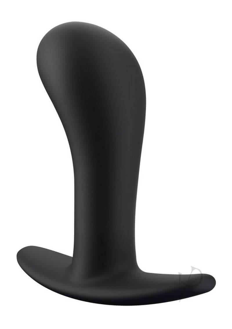 Black FUN FACTORY Bootie Large silicone butt plug with curved design for comfortable prostate play.