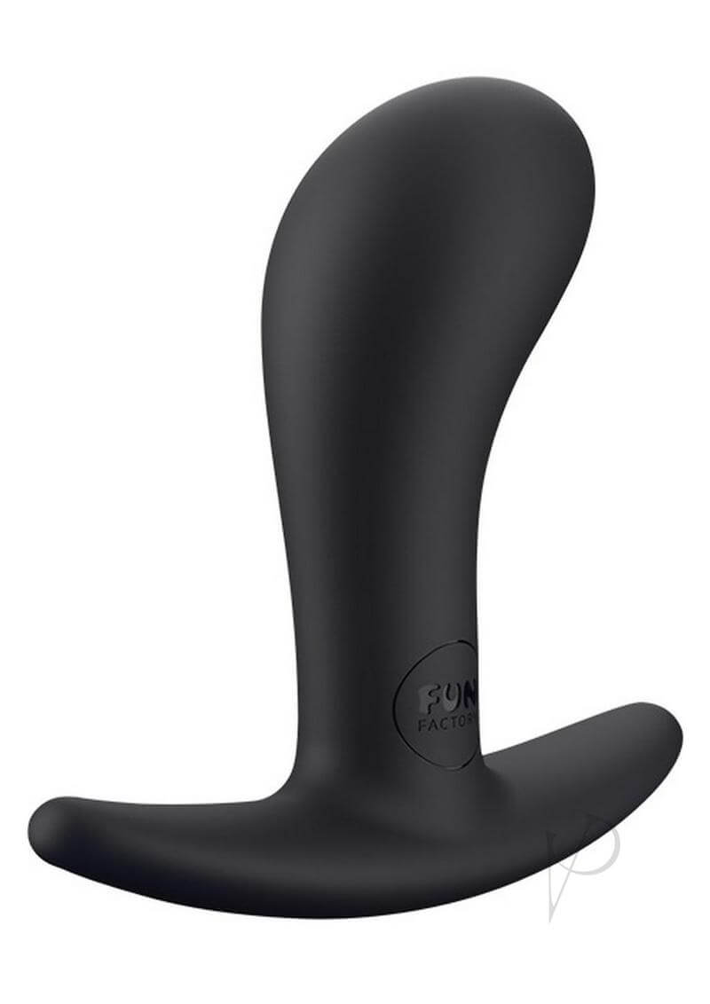 FUN FACTORY Bootie Small black butt plug, perfect for beginners and anal play enthusiasts, with a soft surface and rounded tip.