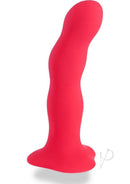 Red Fun Factory Bouncer 7-Inch Rumbling Dildo for G-Spot and Prostate Stimulation with Curved Design and Rotating Balls
