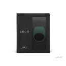Lelo Tor 2 Vibrating Cock Ring Green in elegant packaging with Lelo branding, perfect for couples.