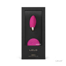 Lelo Lyla 2 Remote Control Bullet Vibrator Hot Cerise packaging with bullet and remote in vibrant pink.