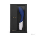 Lelo Mona Wave G-Spot Vibrator Midnight Blue in elegant packaging, showcasing its unique design and features.