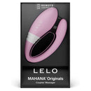 Lelo Mahana Originals Couples Vibrator Soft Pink packaging showcasing a remote-controlled wearable massager.