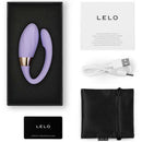 Lelo Tiani Twist App Connected Couples Massager Lavender in packaging with accessories and warranty card.