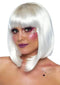 13" Pearl Short Natural Bob Wig with bangs, perfect for Halloween or cosplay by Leg Avenue
