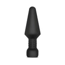 b Vibe Rimming XL Rotating and Vibrating Remote Control Plug Black on a white background