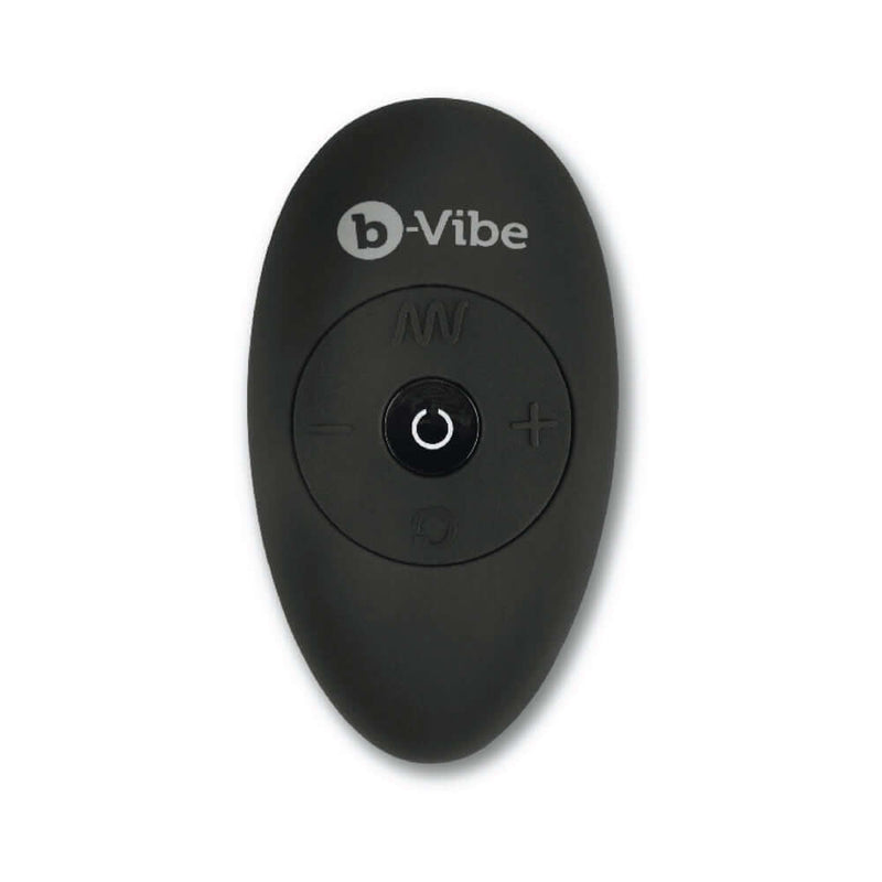 b Vibe Rimming XL Rotating and Vibrating Remote Control Plug Black remote control for enhanced pleasure.