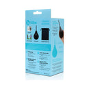 b-vibe Classic Enema product packaging showcasing a 4-piece cleansing set and step-by-step guide.