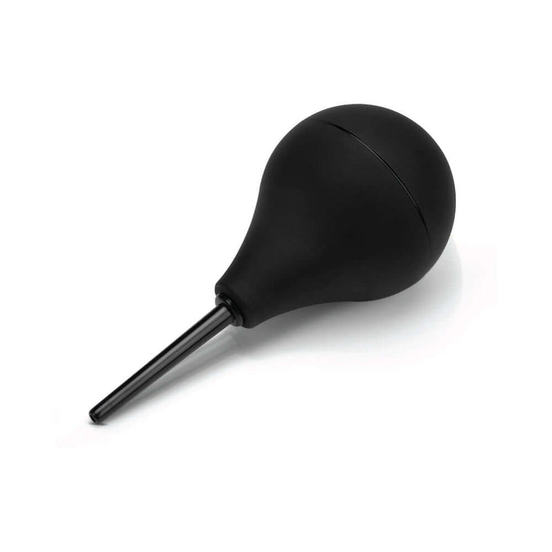 b-vibe Classic Enema black cleansing bulb with sleek design for safe and easy use.