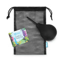 b-vibe Classic Enema kit including cleansing bulb, guide, and storage pouch for anal play preparation.