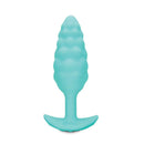 b-Vibe Bump Vibrating Silicone Textured Anal Plug Mint showcasing its unique bumpy surface and ergonomic design.