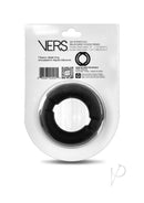 Vers Silicone Ball Stretcher Weighted Steel Core Black in packaging, featuring a heavy steel ring encased in liquid silicone.