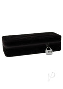 Love to Love Secret Box Toys Storage Black with sleek velvet exterior and secure lock.