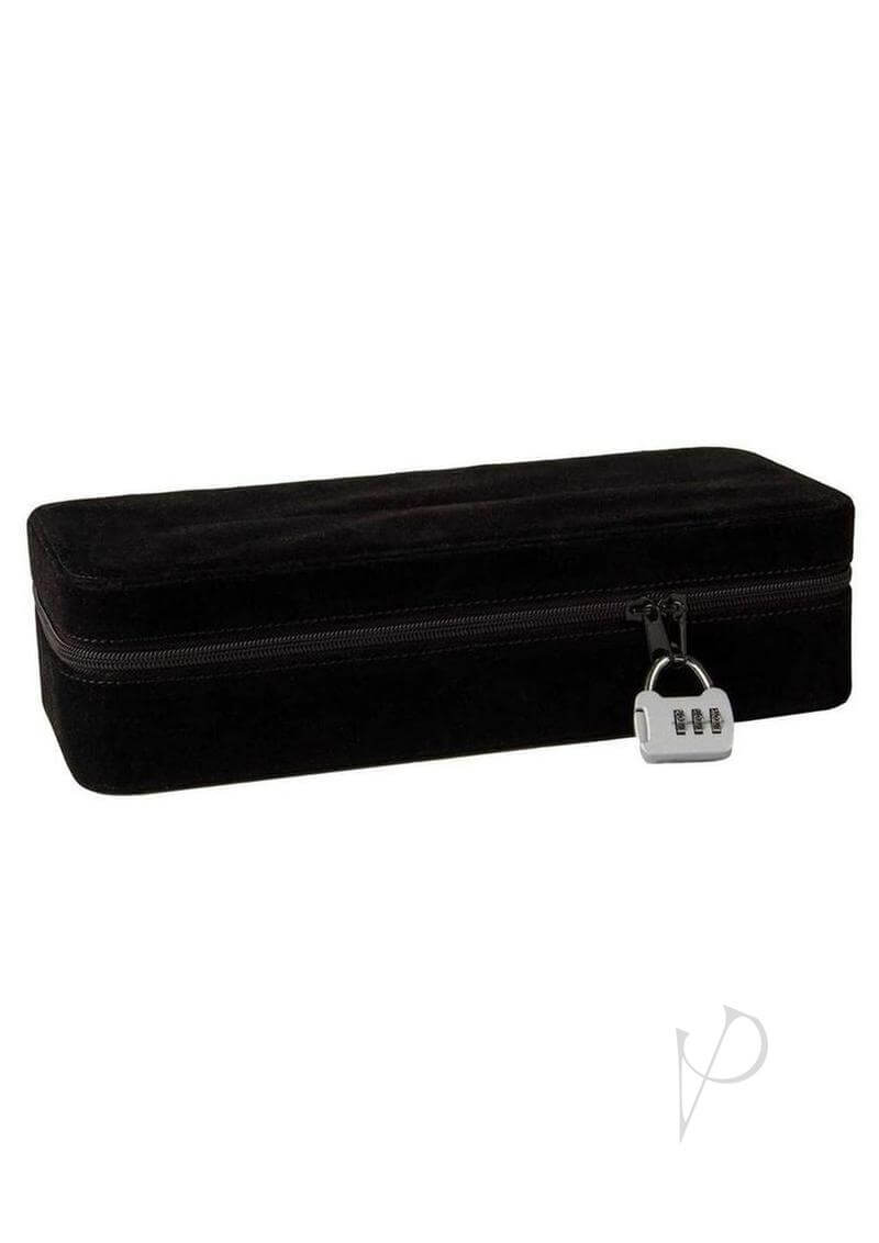 Love to Love Secret Box Toys Storage Black with sleek velvet exterior and secure lock.