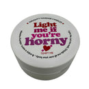 Naughty Notes Light Me If You're Horny Massage Candle 1.7 Oz with playful label design for intimate massages.
