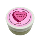 Kama Sutra Naughty Notes Wanna F*ck Massage Candle 1.7 Oz in a playful packaging with a cheeky message.
