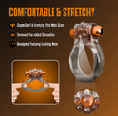 Stay Hard Vibrating Cock Ring Set with Beaded Sleeve featuring a soft, stretchy design for comfort and stimulation.