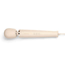 Le Wand Plug-In Vibrating Massager Cream in a sleek cream finish with modern controls.