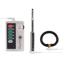 Shots Toys E-stim Urethral Sounding Set Small Silver with control unit and accessories for electro-stimulation.