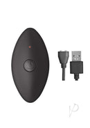 Ass-Sation Remote Vibrating Metal Anal Lover Plug Black with USB charging cable