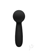 Bodywand Mini Lollies Silicone Mini Vibrator Black on a white background, showcasing its compact design.