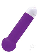 Bodywand Mini Pocket Wand Silicone Massager Neon Purple with bulbous vibrating tip for versatile pleasure.