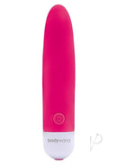 Bodywand Mini Lipstick Silicone Vibrator Neon Pink - compact and discreet pleasure massager in bright neon pink.
