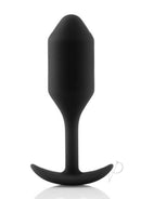 B-Vibe Snug Plug 2 Silicone Weighted Anal Plug Black in a sleek black design, perfect for comfortable and satisfying use.