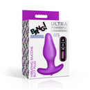 Bang Vibrating Butt Plug with Digital Remote Control Purple packaging featuring digital display and silicone design.