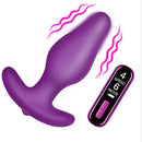 Bang Vibrating Butt Plug with Digital Remote Control Purple with wireless remote, multiple vibration modes, smooth silicone design.