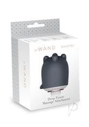 Le Wand Shiatsu Deep Tissue Massage Silicone Attachment Grey in packaging for targeted muscle relief.