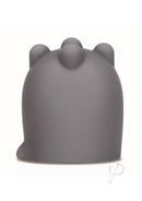 Le Wand Shiatsu Deep Tissue Massage Silicone Attachment Grey for targeted muscle relief and relaxation.