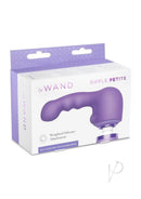 Le Wand Petite Ripple Silicone Attachment Cover Violet packaging showcasing the weighted silicone design for dual stimulation.