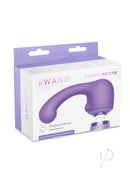 Le Wand Petite Curve Silicone Attachment Cover Violet packaging showcasing its weighted silicone design.