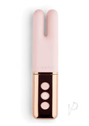 Le Wand Deux Silicone Clitoral Vibrator Rose Gold with twin motors for intense stimulation.
