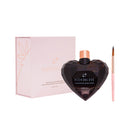 HighOnLove Dark Chocolate Body Paint in a heart-shaped bottle with a brush, perfect for romantic moments.