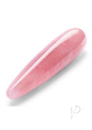 Le Wand Crystal Wand Probe with Silicone Ring Rose Quartz shown from the side, featuring a sleek rose quartz design.