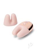 Le Wand Double Vibe Rechargeable Silicone Vibrator Rose Gold with adaptable design for dual stimulation.