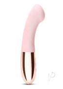 Le Wand Gee Silicone G-Spot Vibrator Rose Gold with a flexible design for targeted internal pleasure.