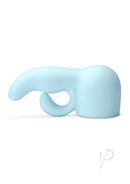 Le Wand Dual Weighted Silicone Attachment Blue in soft blue silicone, designed for dual stimulation and pleasure.