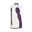 Vive Enora Dual-ended G-spot and Wand Vibrator Purple sleek packaging showcasing its unique dual features.