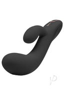 Bodywand G-Play Squirt Trainer Rabbit Vibrator Black designed for G-spot and clitoral stimulation in sleek black silicone.