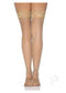 Leg Avenue Stay Up Lace Top Lycra Sheer Thigh High Nude, showcasing luxurious nude thigh highs with lace top design.