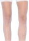 Leg Avenue Sheer Thi Hi with Lace Garter Belt OS White, showcasing sheer fabric and lace details.