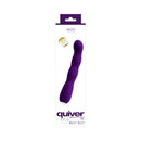 Vedo Quiver Plus Rechargeable Vibe Deep Purple in sleek packaging showcasing its G-spot design and features.